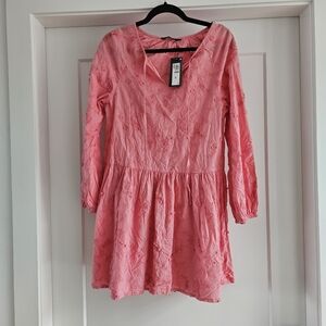 Marks & Spencer Coral Embroidered Mini Dress